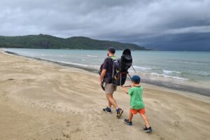 walking along the beach in Con Dao