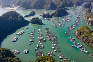 floating village in lan ha bay vietnam