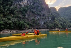kayaking activity during Lan Ha Bay cruise